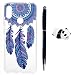 Produktbild Kompatibel für Xiaomi Redmi Note 7 Handyhülle, TPU Silikon Dünn Schutzhülle mit Kabelschützer Eingabestift, Gemalt Kratzfest Stoßfest Durchsichtig Weich Taschen, Windspiele