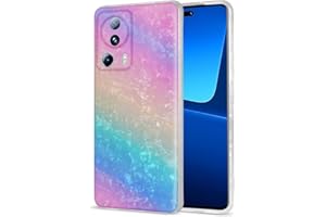 SEAHAI Funda para Xiaomi 13 Lite 5G, Gradiente Vistoso Seashell Glitter Design TPU Carcasa para Mujeres Niñas, Antigolpes Case Estuche de Ultradelgado Suave Silicona, Arcoíris