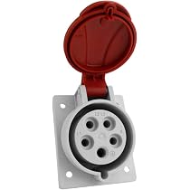CEE Einbausteckdose Schräg – 400V, 32A, 4P (3P+PE), IP44, Für Industrie & Baustelle – 83 X 90 Mm