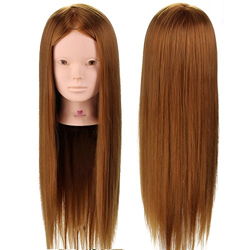 Neverland Beauty 24" 50% Real Human Hair Hairdressing Cosmetology Mannequin Manikin Training Training Head With Clamp Stand