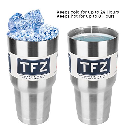 30oz Travel Tumbler Stainless Steel Coffee Mug with Spill Proof Lid – Large Capacity Cup and Keeps Hot & Cold (30oz) - 2