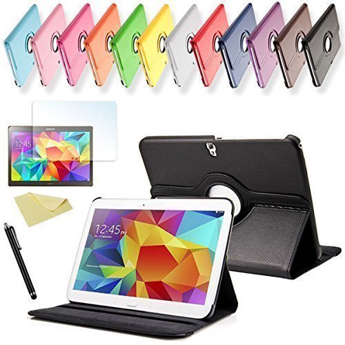 SVS 3in1 SET Tab S 10.5 360° Schutzhülle + Folie + Pen Samsung Galaxy Tab S SM-T800 / T801 / T805 Tasche Etui (Schwarz)