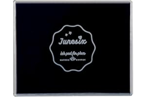 ROUCERLIN Large Size Craft Ink Stamp Pads, Washable Scrapbooking Finger Paint Pad for Kids, Craft Pads for Rubber Stamps, DIY Cards, Paintings, Baby Footprint Handprint (Black)