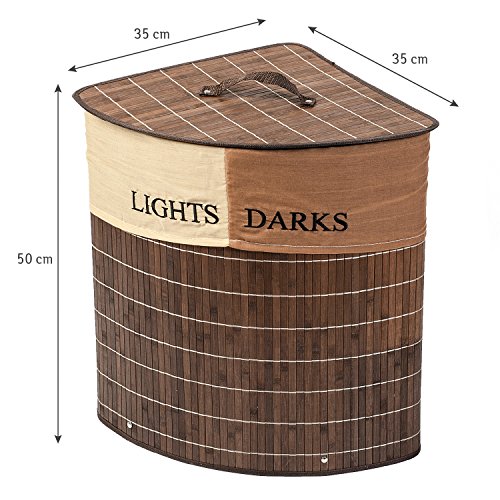 Tatkraft 4742943011854 Wäschekörbe, Bambus, braun, 35 x 35 x 50 cm - 2