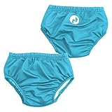Swim Nappy by Two Bare Feet - Swimming nappie for use in pools etc (AQUA, M)