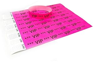 ‎TWIST4 Tyvek Einlassbänder in bunten Farben: Eintrittsbänder Partybänder Partybändchen Einlassbänder Securebänder aus Tyvek von Twist4 (100 Stück, Vip Neonpink)