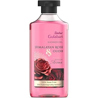 Dabur Gulabari Shower Gel - 250 ml | 99% Pure Glycerine | Gentle Bodywash | Himalayan Rose Extract to nourish and revitalise the skin | 0% Parabens & 