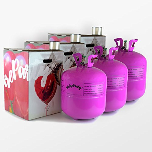 We Are Party Pack Maxi Triple - 3 bombonas de Helio de 0.42m3 para 150 Globos