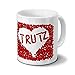Produktbild Tasse mit Namen Trutz - Motiv Rosenherz - Namenstasse, Kaffeebecher, Mug, Becher, Kaffeetasse - Farbe Weiß