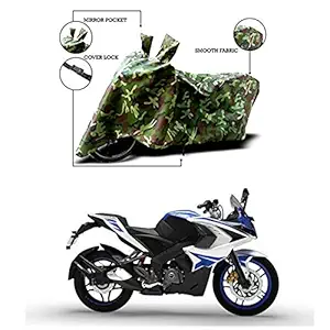 MITHILA MART -Bajaj Pulsar RS200 Cover Water Resistance/Dustproof/UV Protection/Indor/Outdor and Parking Comfertable with All Varients Full Body Protection (Green Military Color)