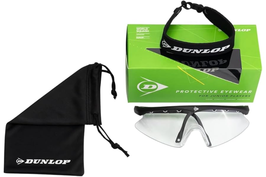 Dunlop Squash Eyewear - Junior Players, Black