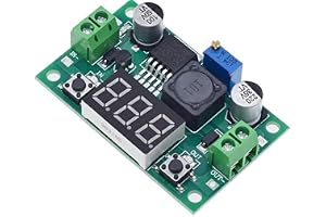 TECNOIOT LM2596 DC-DC Justerbar Step-Down Strömmodul + LED voltmeter DC/DC