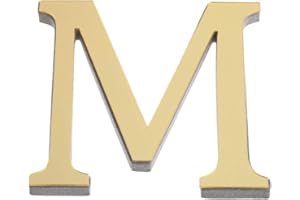 COLORFUL HOME DECO ABC Wandaufkleber 26 Gold Alphabet Wandtattoo 3D Spiegel Wandsticker, Kreativ Spiegel Buchstaben Aufkleber, DIY selbstklebende Schlafzimmer Wohnzimmer Kinderzimmer Colorful (M)