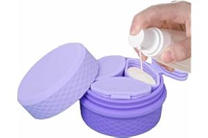 Contenitori per crema da viaggio | Vasetti per crema in silicone con coperchi a prova di perdite | Ottimo per viaggi, campeggio, affari, lunghi viaggi, palestra, docce, casa, organizzazione Rosixehird