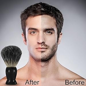 Aodoor Badger Shaving Brush, Hair Shaving Brush for Men Shave Barber Hair Salon Tool - Image 6