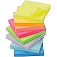 OWLKELA 800pcs Coloured Sticky Notes, 75 x 75mm, 8 Pads of 100 Sheets Self-Stick Notes, Sticky Notes Set for Marking and Highlighting Pages