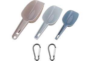 HDGSAFD 3 szt. łopatka do ryżu, 3 szt. karabińczyków, szufelka do mąki domowej, łopatka do kostek lodu, wieloziarnista, łopatka do karmy dla zwierząt domowych, łopatka do popcornu, wielofunkcyjna łopatka z