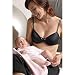 Mammae Black Balance Underwired/Padded Nursing Bra for Discreet Breastfeeding (34D)