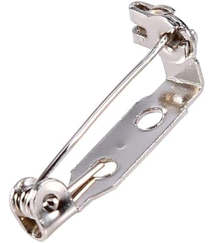 Een speld, een badge, een veilige naald Brochespelden, broche met sluiting aan de achterkant 50 stuks metalen brocheclip basispinnen pinnen broche blanco basis 15 20 25 30 35 mm for doe-het-zelf siera