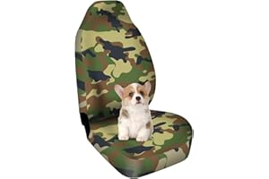 MIVAIUN Universelle Housse de siège De Voiture, Housses de Siège pour Voiture Ultra Léger Imperméable, Protection Auto Amovible Protecteur Avant Housse de Siège Universelle, pour Voitures (Camouflage)