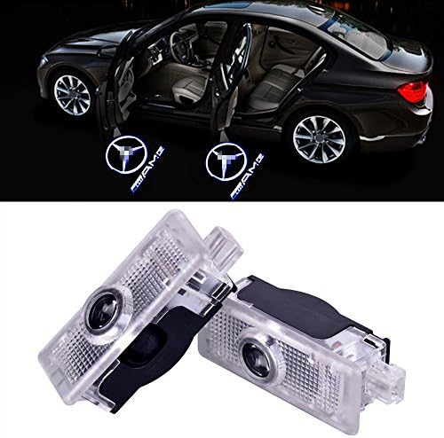 XYSTAR Logo Door Lighting for Benz Set of 2 car door lamp LED Welcome Light Glow Door Car Door Projector Light Logo For Merc-edes Benz A/B/E/C/M/ML/C Coupe Class/GL/GLC GLE/GLS/GLA (Für Benz CLA-AMG)