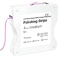 AISEELY Dental Polishing Strips, 1Pc 6M/Rolls/Box Tooth Sandpaper 4mm Thickness Teeth Whitening Strips Resin Tooth Interdental Grinding Tool (Pink-Medium)