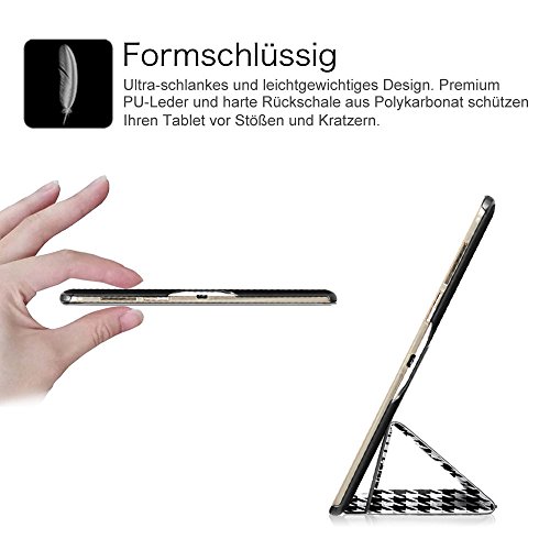 Fintie Samsung Galaxy Tab S 10.5 Hülle Case – Ultra Schlank superleicht Ständer Smart Shell Cover Schutzhülle Etui Tasche mit Auto Schlaf / Wach Funktion für Samsung Galaxy Tab S 10.5 T800 T805 (10,5 Zoll) Tablet-PC, Houndstooth Schwarz - 4
