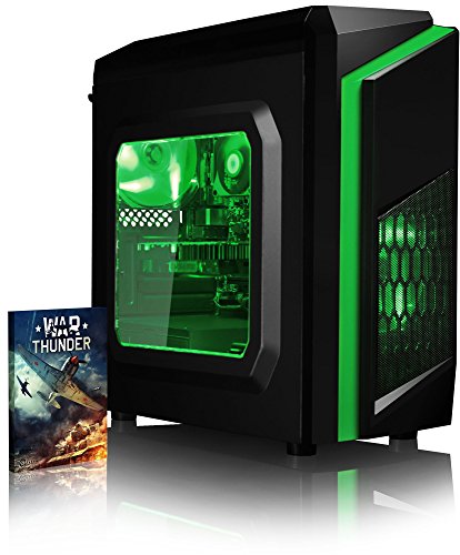 VIBOX Killstreak GSR750-75 Gaming PC - 3,7GHz AMD Ryzen 8-Core CPU, GTX 1050 GPU, Super, Multimedia, Desktop Gamer Computer mit Spielgutschein, Grün Innenbeleuchtung, lebenslange Garantie* (3,0GHz (3,7GHz Turbo) AMD Ryzen 7-1700 Octa 8-Core Prozessor CPU, Nvidia GeForce GTX 1050 2GB Grafikkarte GPU, 8GB DDR4 2133MHz RAM, 2TB (2000GB) SATA III 7200rpm Festplatte, Arctic Freezer 13 Air CPU Kühler, 85+ Netzteil, CIT F3 Grün Gaming Geh§use, AM4 A320 Mainboard, Ohne Windows Betriebssystem)
