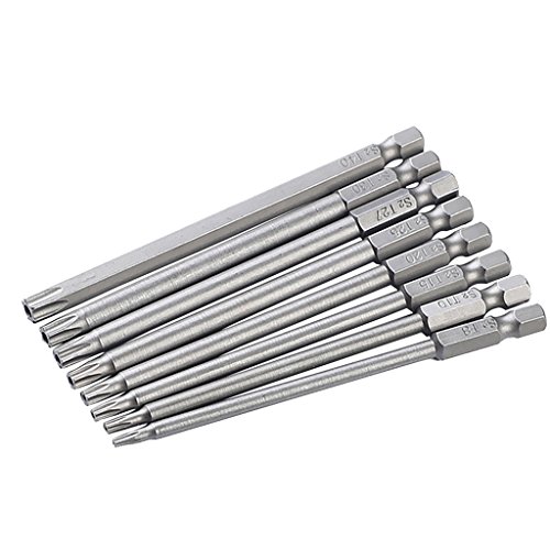 MagiDeal 8pcs / Set Torx Sternkopf Schraubenzieher Bits Stahl 1/4 Hex Schaft 100mm - 5