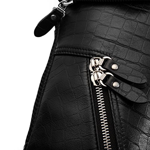 BISON DENIM 14 Zoll Laptop Rucksack Backpack Lederrucksack Schulrucksack f  r Arbeit Campus Studenten Outdoor Reisen Wandern mit Gro  er Kapazit  t  B