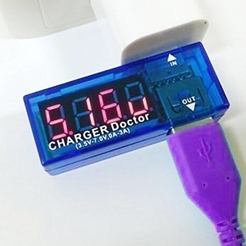 COM-FOUR® USB Charger Doctor Multimeter Ladegerät Detektor Strom- und Spannungsmesser Digitaler Voltmeter Tester 3,5 V-7,0 V, 0-3A (1 Stück) - 7