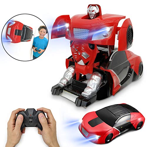 Yetech Voiture Télécommandée, Voiture Escalade Mur à Double Mode 360°Tournant avec Télécommande, Transformation en Une Étape, Voiture Radiocommandée, Jouet Racer pour Enfants, Cadeau