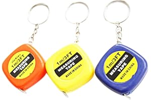 EELABPER N-K pulabo Exquisit 2pc 1m mètre Ruban rétractable Souple avec Trousseau Corps Ruban à mesurer Mini Portable de Couture Tailleur règle en Tissu Ruban à mesurer aléatoire aléatoire et utile