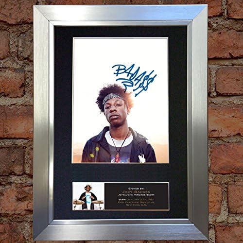 JOEY BADASS Signed Autograph Mounted Photo Repro A4 Print no541 (Silver frame)