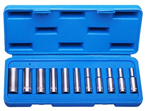 11 Nüsse Steckschlüssel LANG-Nuss 1/4",4-13 mm