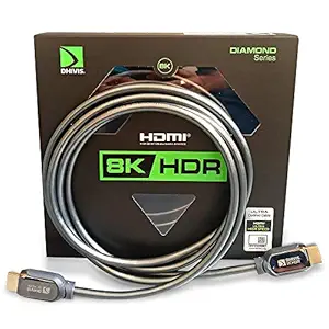 DHIVIS Certified HDMI 2.1, 2 Meters, 8K Diamond Series, 48Gbps - 4K (4096 x 2160) 120hz - HDCP 2.2, 2.3, HDR10+ and Dolby Vision, Atmos, SKU: DH002