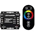TERRIFI RGB Dimmer Switch with Slide Remote Control - DC 12V-24V, 6A/CH PWM - LED Light Strip Dimmer to Adjust Brightness, Dimmable Light Switch