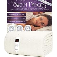 Sweet Dreams Electric Blanket Single Size, Luxury Bed Fleece Heated  Mattress Cover, Machine Washable Underblanket, Digital Control - Overheat  Protection (Single Size) : Amazon.co.uk: Home u0026 Kitchen