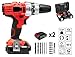 Produktbild Professional Akku Bohrschrauber 18v Li-Ionen + 2 Akkus + Zubehör + Koffer Schnellladegerät