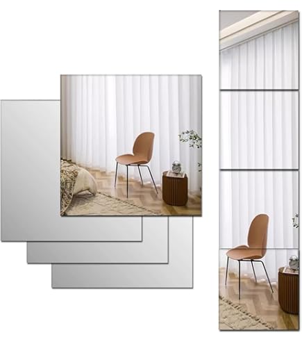 2 Stück Acryl-Spiegelfliesen 50x200cm - Selbstklebende Spiegel-Wandaufkleber Für DIY-Dekoration