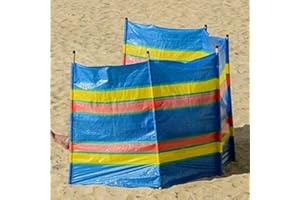 WILSONS DIRECT Bargains Hut 4 5 6 8 10 Pole Windbreak Wooden Windbreaker Beach Camping Caravan Holiday Sun Screen Shelter Tall Wind Break (10 Poles (5ft High x 20ft Long))