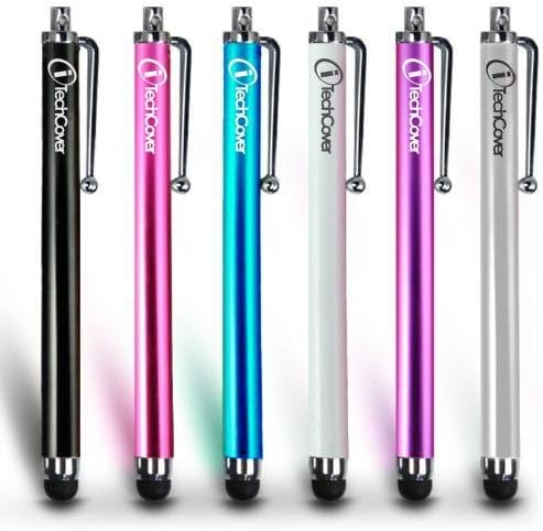 iTechCover® - 6 Pack of Capacitive Touch Screen Stylus (Matte Black, Hot Pink, Purple, White, Silver and Blue Edition) For Nokia Lumia 800