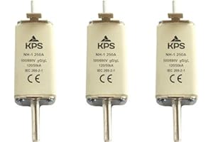 KPS Fusible de Cuchillas NH-1 250A 500V gG-gL, 3 unidades NH1 250A