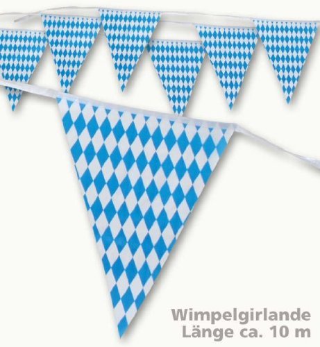 Preisvergleich Produktbild Oktoberfest Wimpel Girlande Bayern 10m