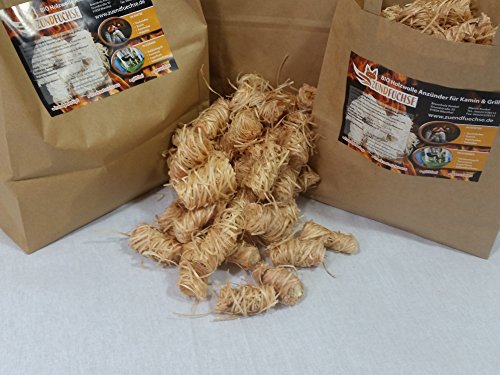 1 kg Premium Zündfüchse Bio Holzwolle Anzünder Kaminanzünder Bioanzünder Grillanzünder Ofenanzünder - 4