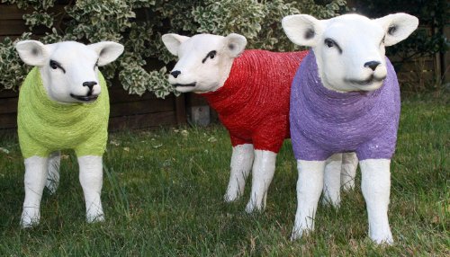 Dekofigur Schaf Lamm „Gabi“ Dekoration nicht nur für den Garten groß XL - 4