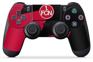 DeinDesign Skin kompatibel mit Sony Playstation 4 Controller Folie Sticker Fanartikel 1. FCN 1. FC Nürnberg