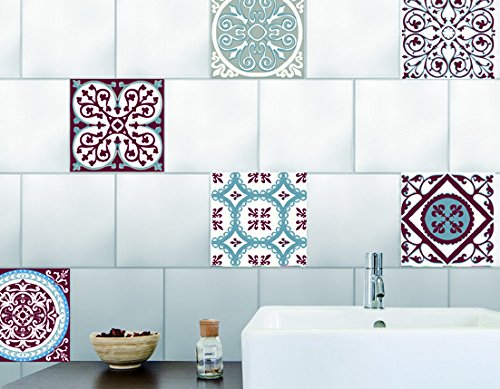 PLAGE 260540 Smooth – Tiles Fliesen sticker Azulejos, 6 Bogen, Vinyl, beige, 15 x 0,1 x 15 cm - 3
