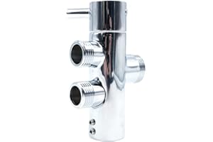 NUZAMAS Distributore tubo doccia a 3 vie, valvola commutabile, attacco per doccia, ricambio per sistema doccetta in bagno, cromato