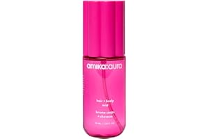 amika Body Aura Hair & Body Mist 90 ml | Erfrischendes Haar- & Körperspray mit Grapefruit, Aprikose, Vanille & Sandelholz | Duftspray für Haare & Haut | leichter, belebender Duft | vegan
